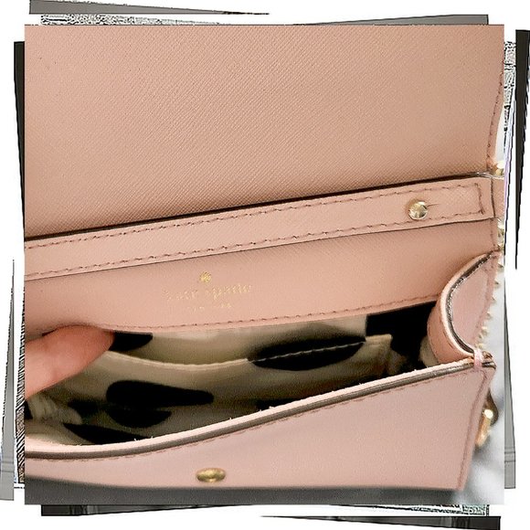 Soft Pink Mini Leather Crossbody Bag / Clutch (Removable Strap) by Kate Spade - Picture 8 of 8